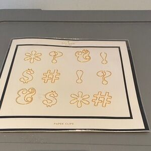 New in Package 12 Kate Spade Gold Coloured Paper Clips
